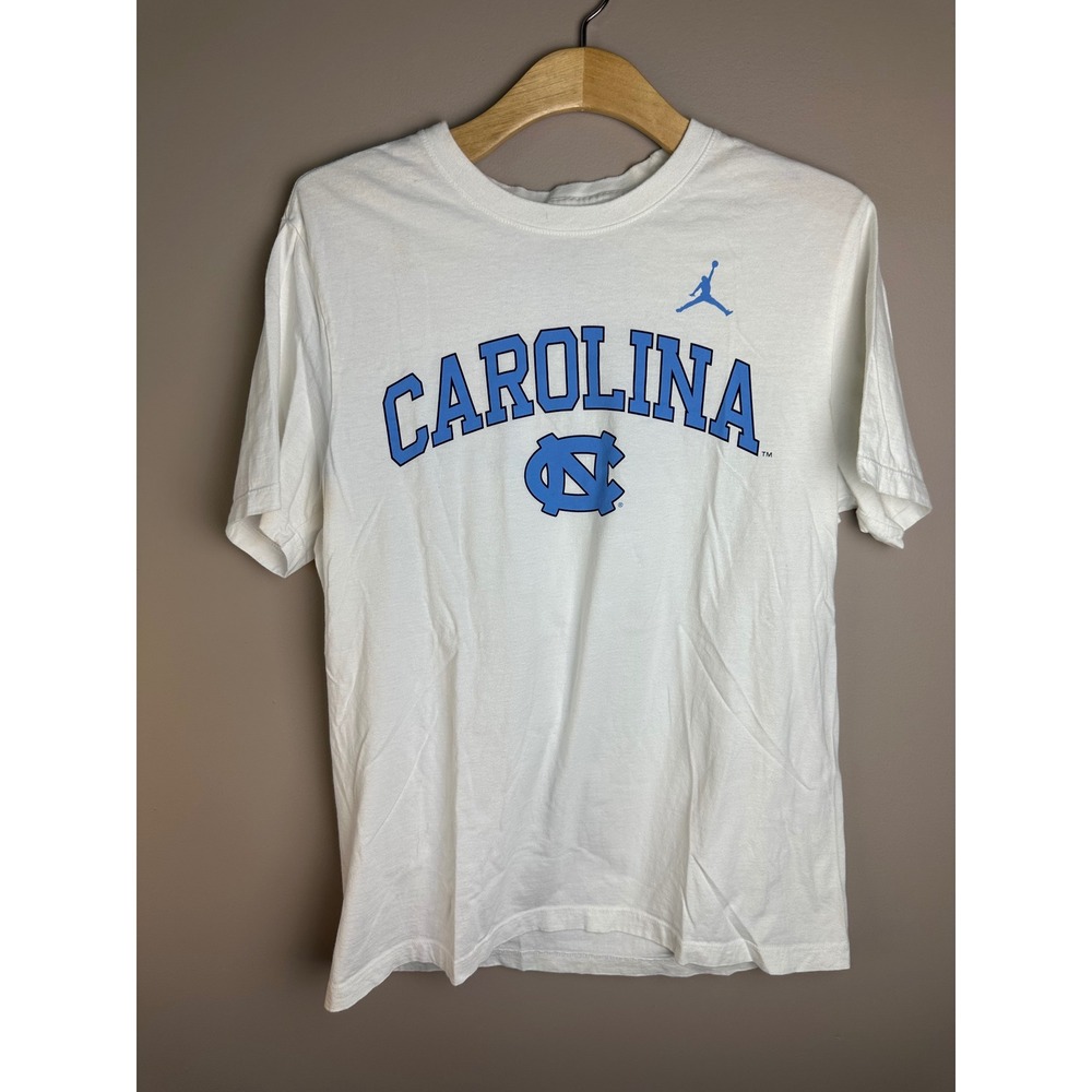 Jordan Nike UNC North Carolina Tar Heels Go Heels T-Shirt White Blue Mens‎ Large
